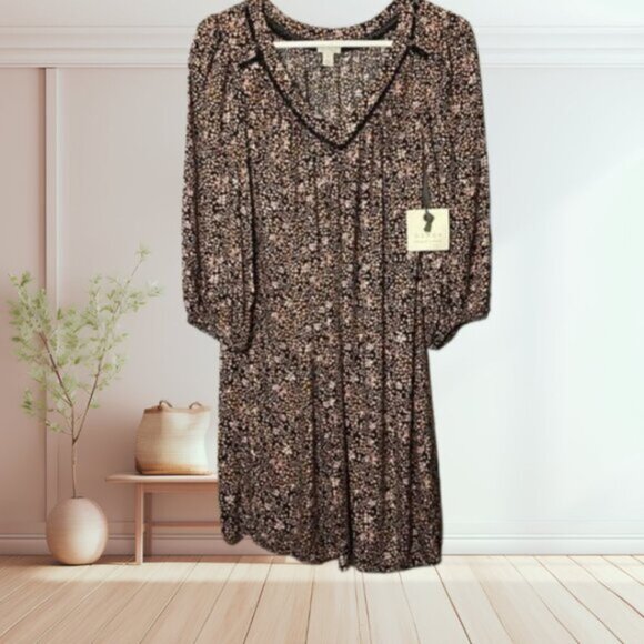 Floral Print Dress by Hinge NWT | Size XS | Soft 100% Viscose | Boho Baby Doll - Picture 3 of 9